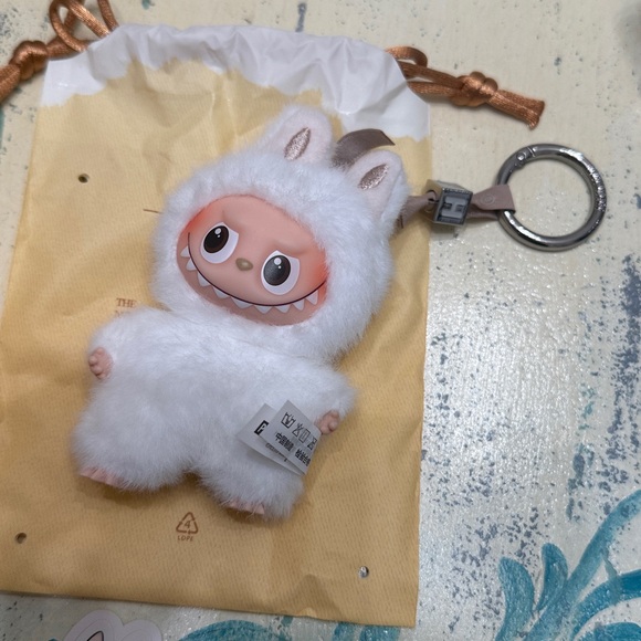 PopMart Labubu Mini - Pin for Love - “H” - WHITE (One Doll) - Picture 1 of 12